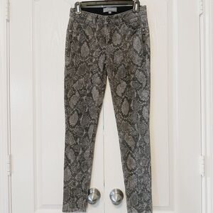 Wit & Wisdom Absolution Snakeskin Print Skinny Jeans Size 0